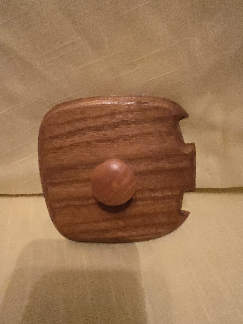 Handcrafted Wooden Lid in Warm Walnut Tone
